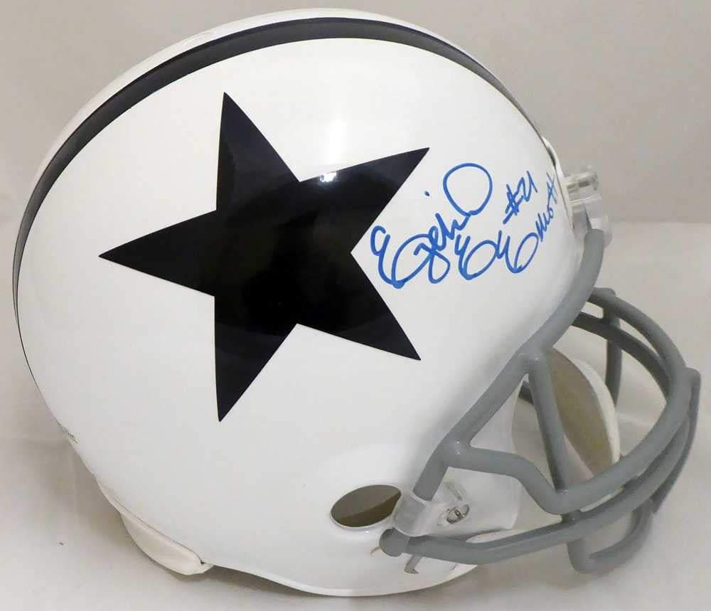 Ezekiel Elliott Autographed Dallas Cowboys Thanksgiving Full Size Helmet Beckett BAS