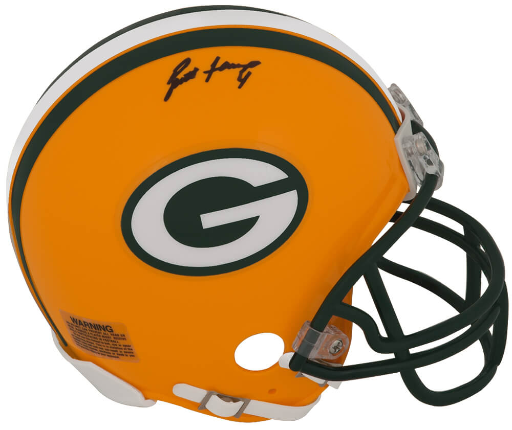 Brett Favre Signed Packers VSR4 Mini Helmet - Favre Hologram