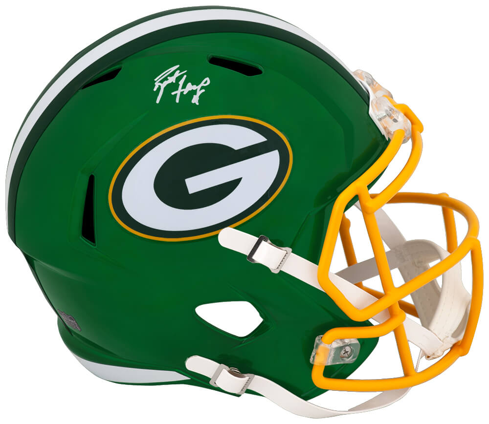 Brett Favre Signed Packers Flash Speed Replica Helmet - Favre Holo & Schwartz