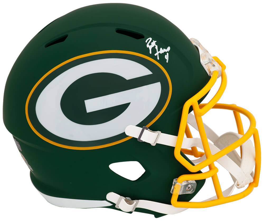 Brett Favre Signed Packers AMP Speed Replica Helmet - Favre Holo & Schwartz