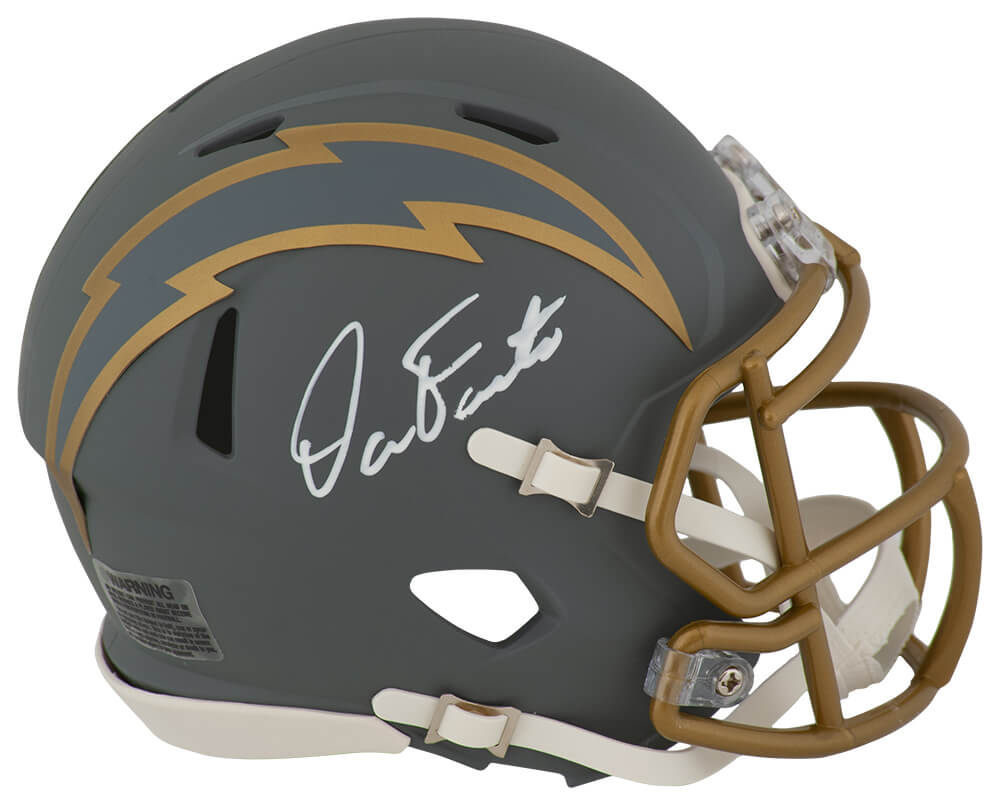 Dan Fouts Signed Chargers SLATE Riddell Speed Mini Helmet