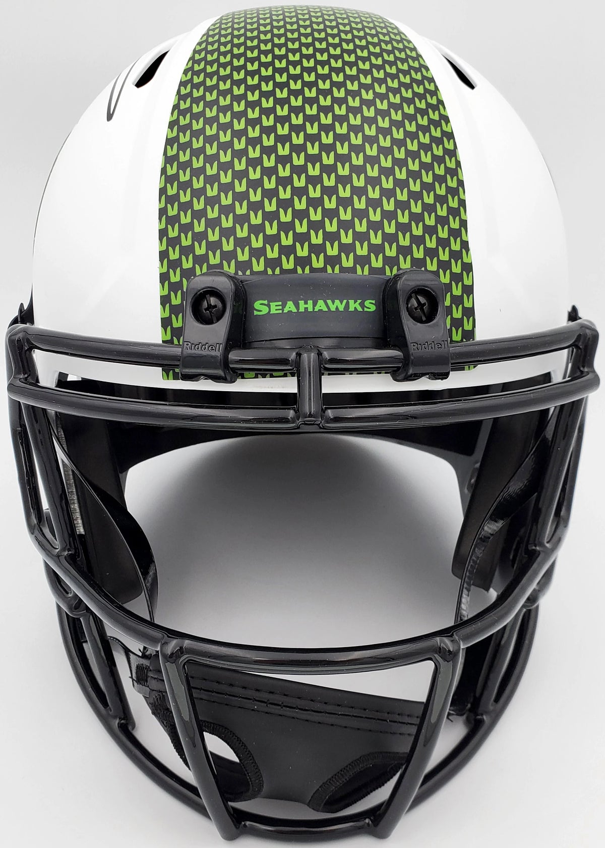 Russell Wilson Autographed Seattle Seahawks White Lunar Eclipse Full-Size Speed Replica Helmet - RW Holo & Beckett BAS