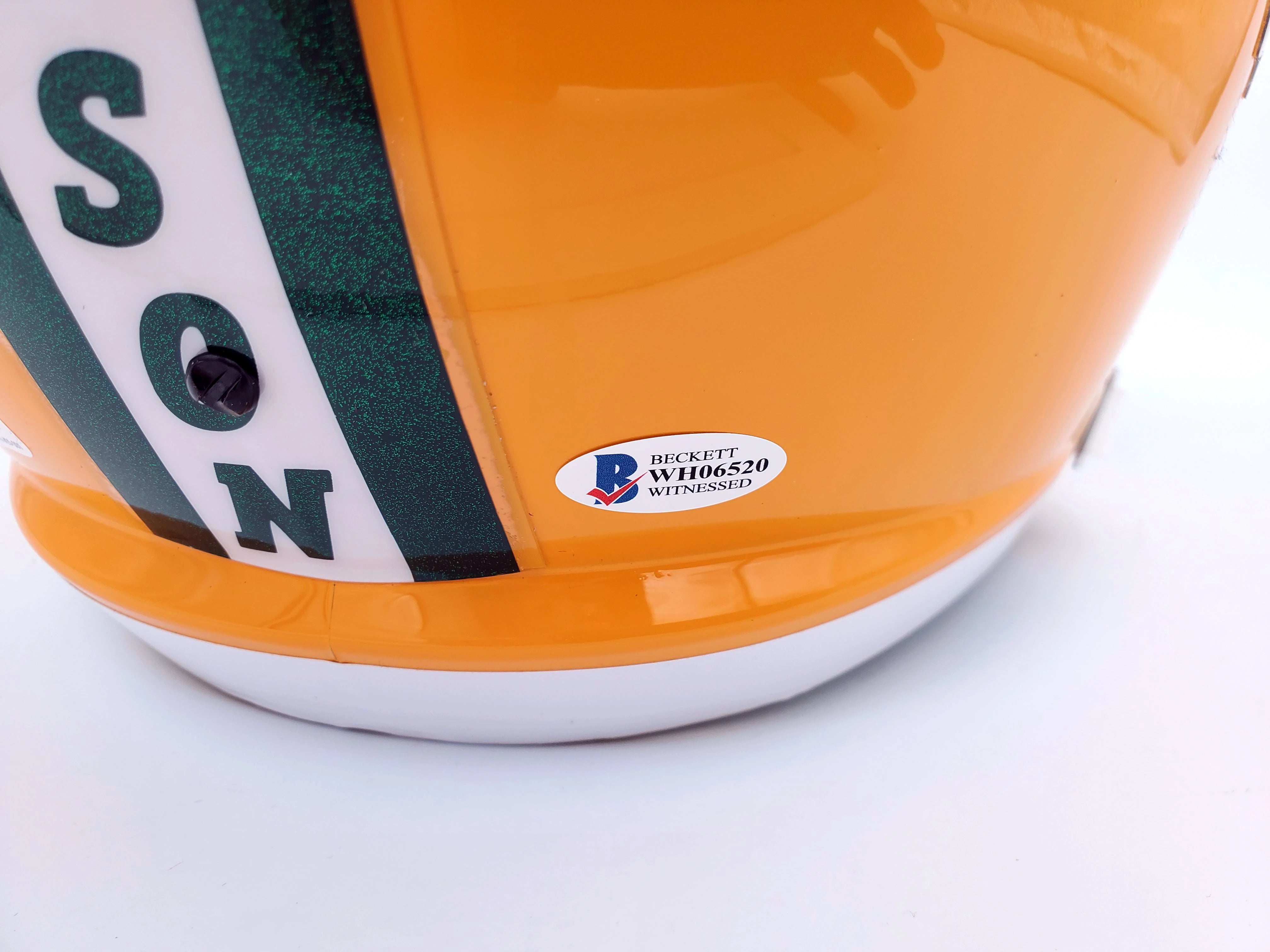 North Dakota State Bison Trey Lance Autographed Yellow Speed Replica Helmet - BAS COA