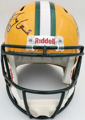 North Dakota State Bison Trey Lance Autographed Yellow Speed Replica Helmet - BAS COA