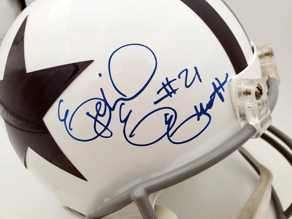 Ezekiel Elliott Autographed Dallas Cowboys Riddell Thanksgiving Full Size Speed Replica Helmet - Beckett BAS Authenticated