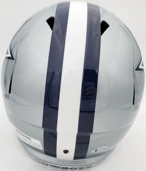 Ezekiel Elliott Autographed Dallas Cowboys Riddell Full Size Speed Replica Helmet - Beckett BAS Authenticated