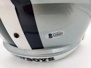 Ezekiel Elliott Autographed Dallas Cowboys Riddell Full Size Speed Replica Helmet - Beckett BAS Authenticated