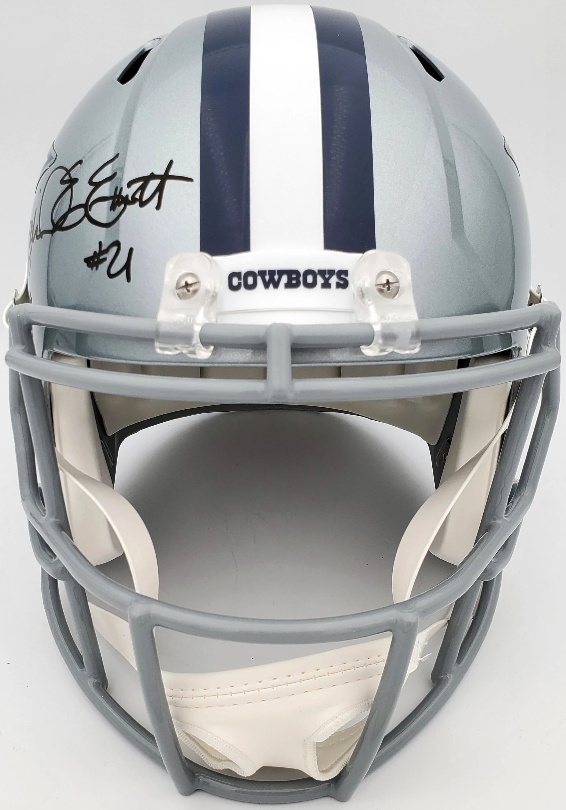 Ezekiel Elliott Autographed Dallas Cowboys Riddell Full Size Speed Replica Helmet - Beckett BAS Authenticated