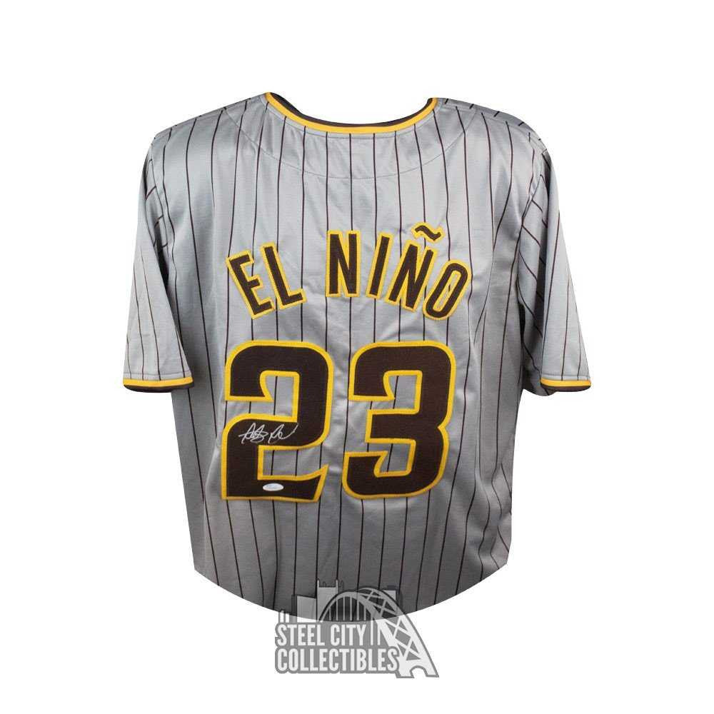Fernando Tatis Jr Autographed El Nino San Diego Custom Gray Pinstripe Baseball Jersey - JSA COA