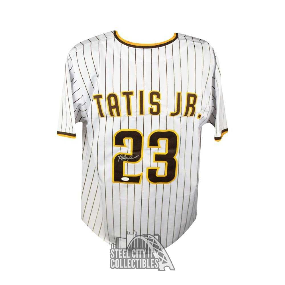 Fernando Tatis Jr Autographed San Diego Custom White Pinstripe Baseball Jersey - BAS