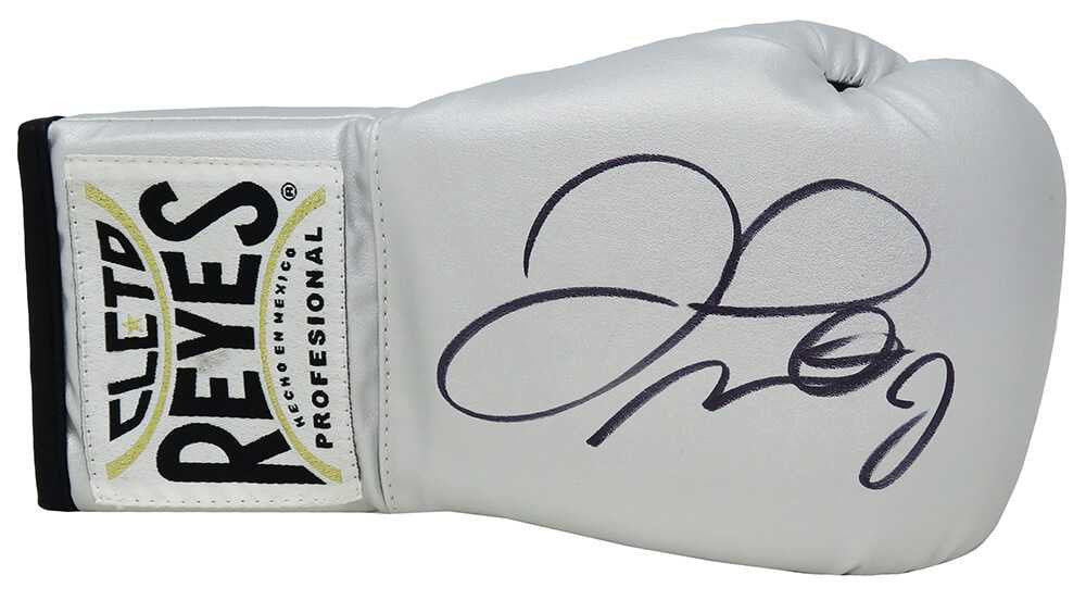 Floyd Mayweather Jr. Signed Cleto Reyes Silver Boxing Glove - Schwartz Authenticated