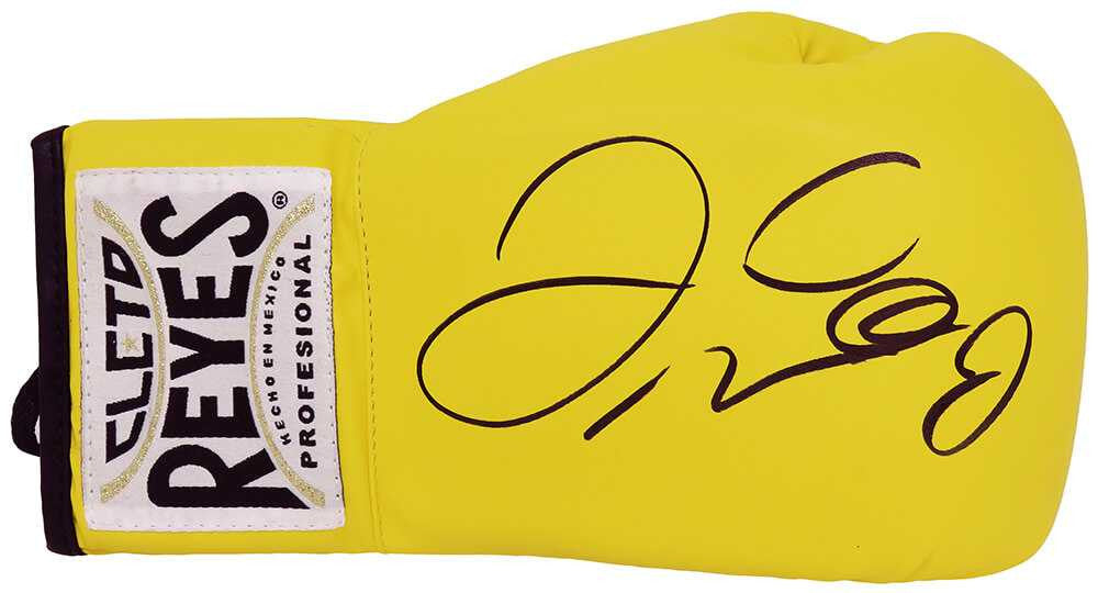 Floyd Mayweather Jr. Signed Cleto Reyes Yellow Boxing Glove - Schwartz Authenticated
