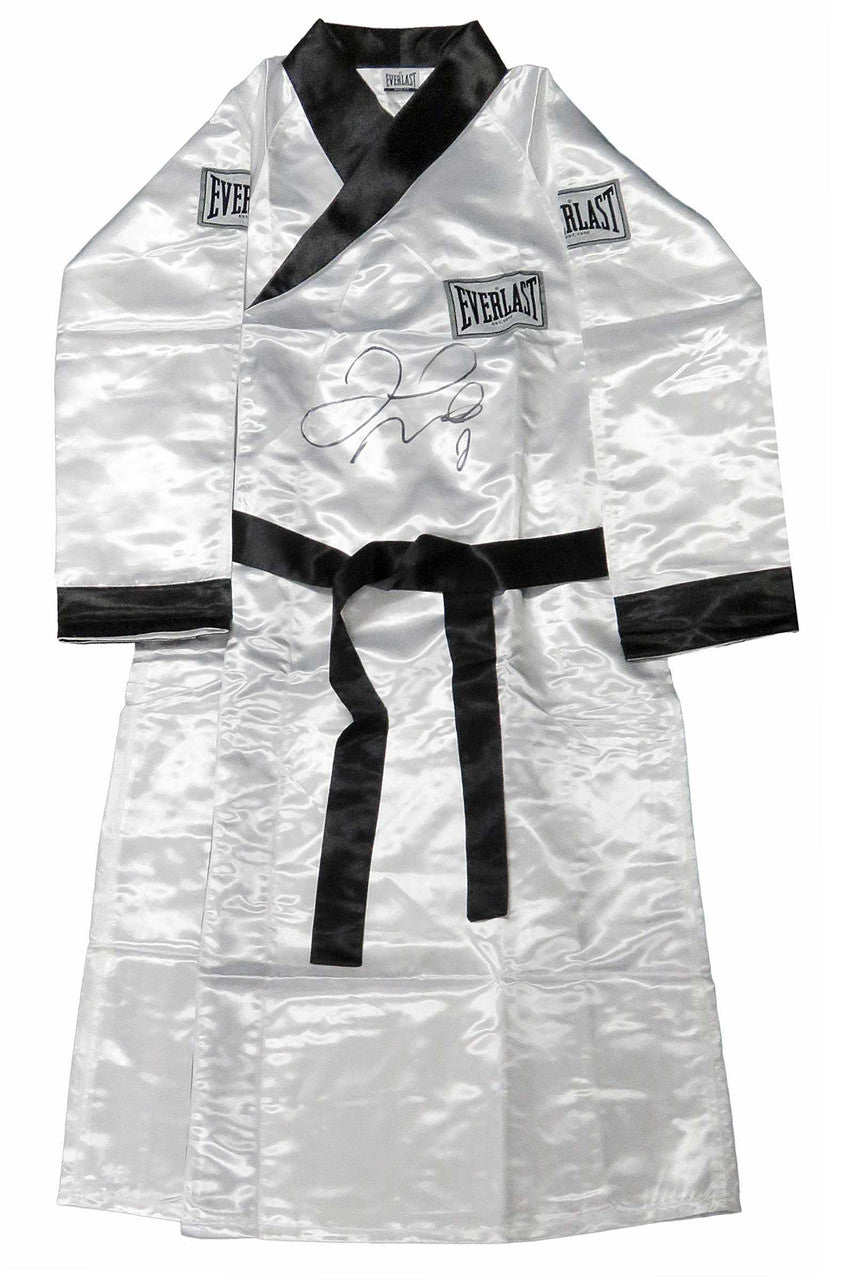 Floyd Mayweather Jr Signed Everlast White Boxing Robe - Schwartz Authentic