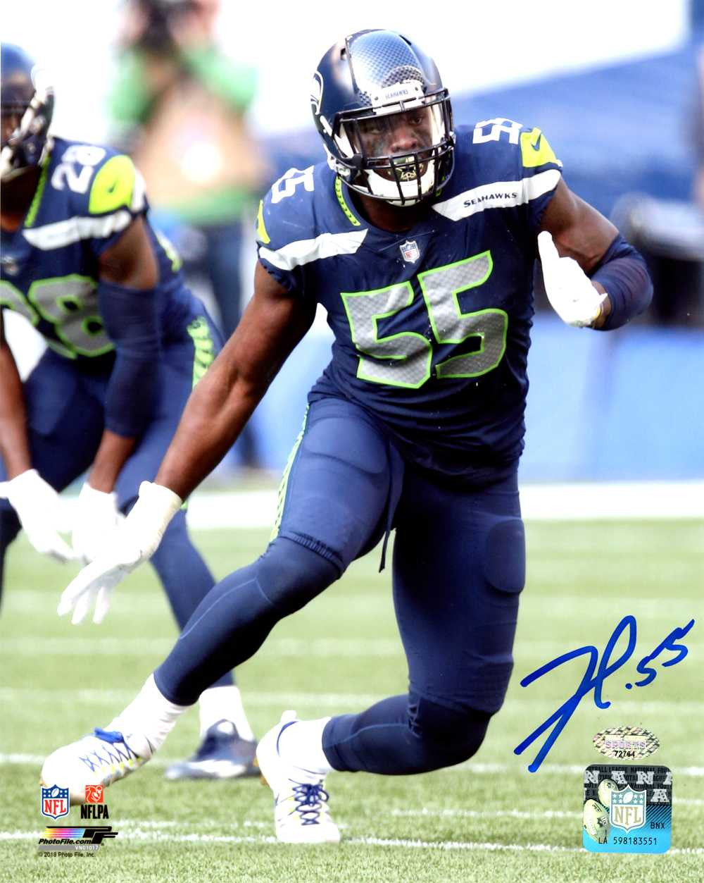 Frank Clark Autographed 8x10 Photo Seattle Seahawks MCS Holo Stock #138037