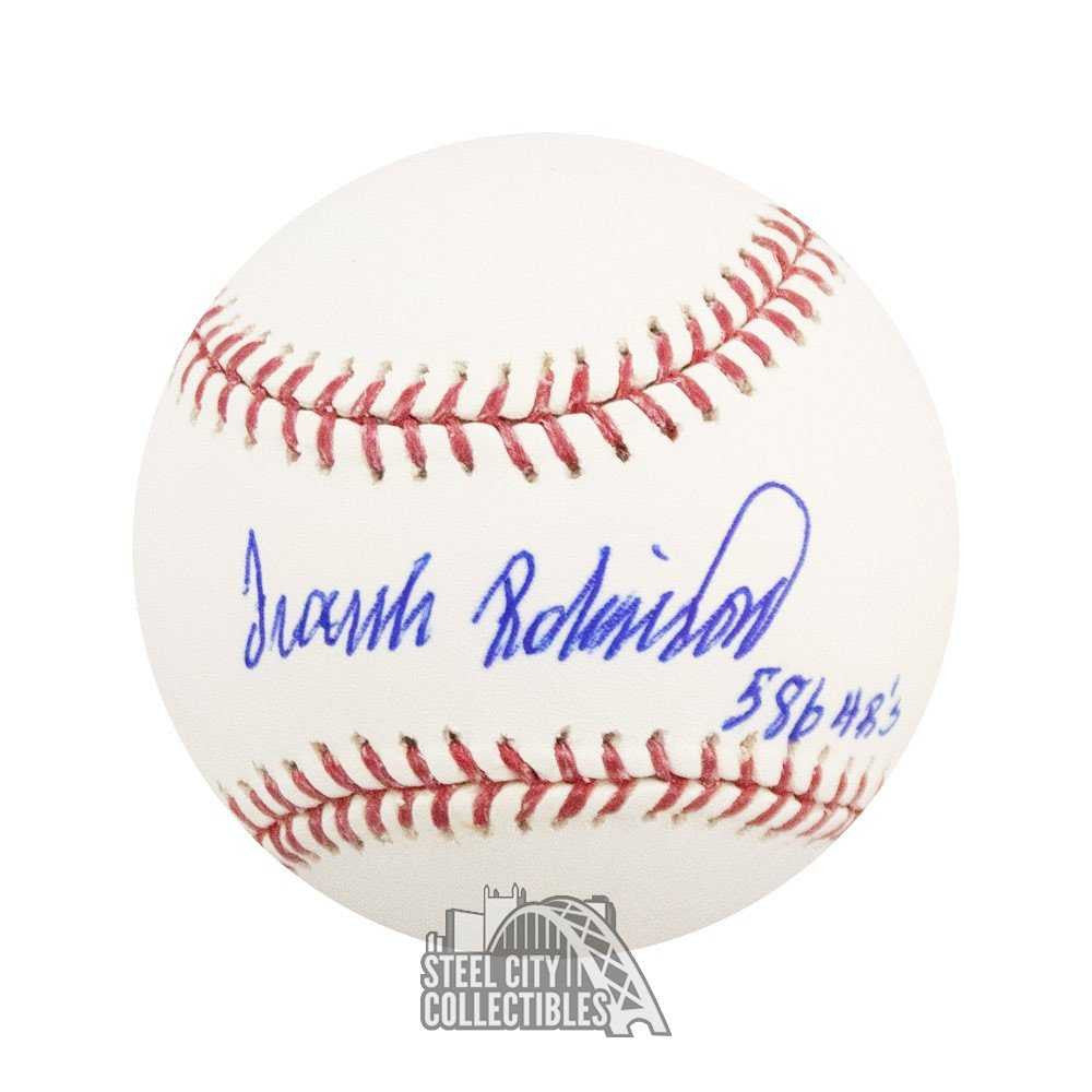 Frank Robinson 586 HRs Autographed Official MLB Baseball - PSA/DNA COA