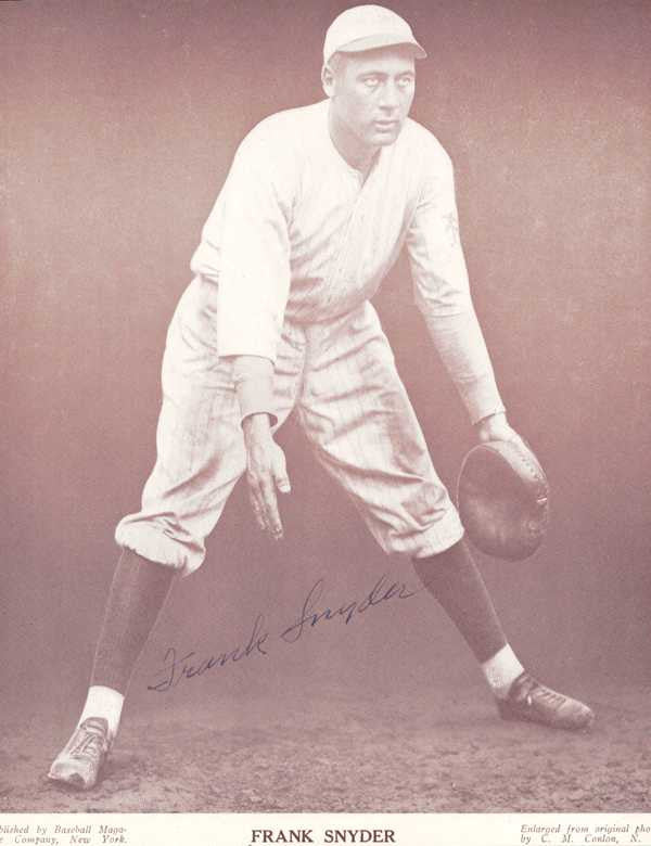 Frank Snyder Autographed M114 Baseball Magazine Page Photo PSA/DNA #Y05488