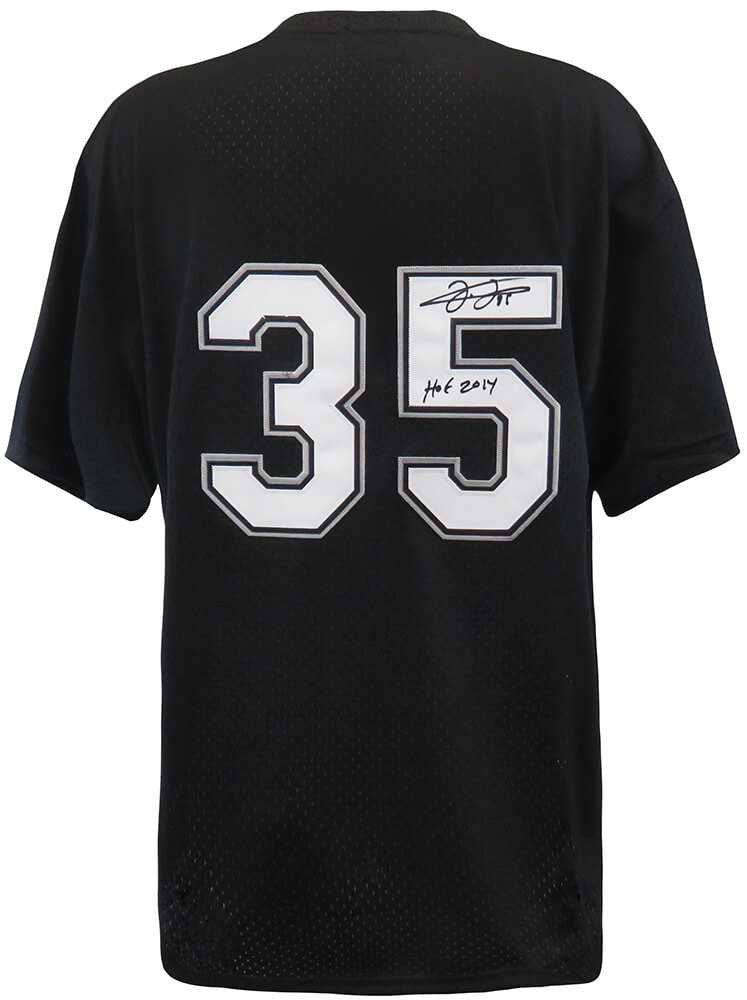 Frank Thomas Signed Chicago White Sox Black M&N Cooperstown Collection Batting Practice Baseball Jersey w/HOF 2014 - Schwartz Authenticated