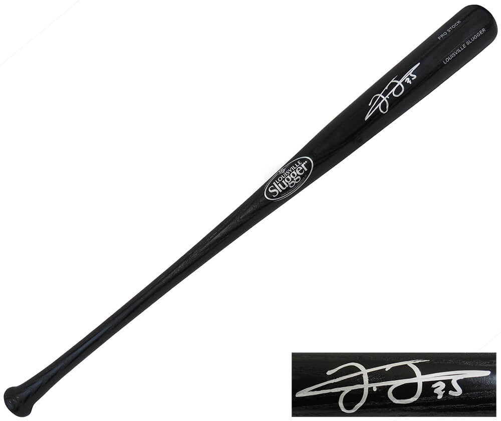 Frank Thomas Signed Louisville Slugger Pro Stock Black Baseball Bat - Schwartz Authenticated
