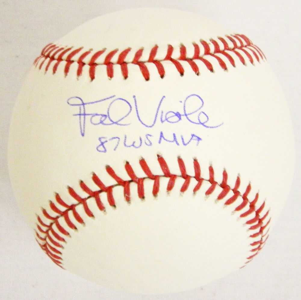 Frank Viola Signed Rawlings Official MLB Baseball w/87 WS MVP - Schwartz Authenticated