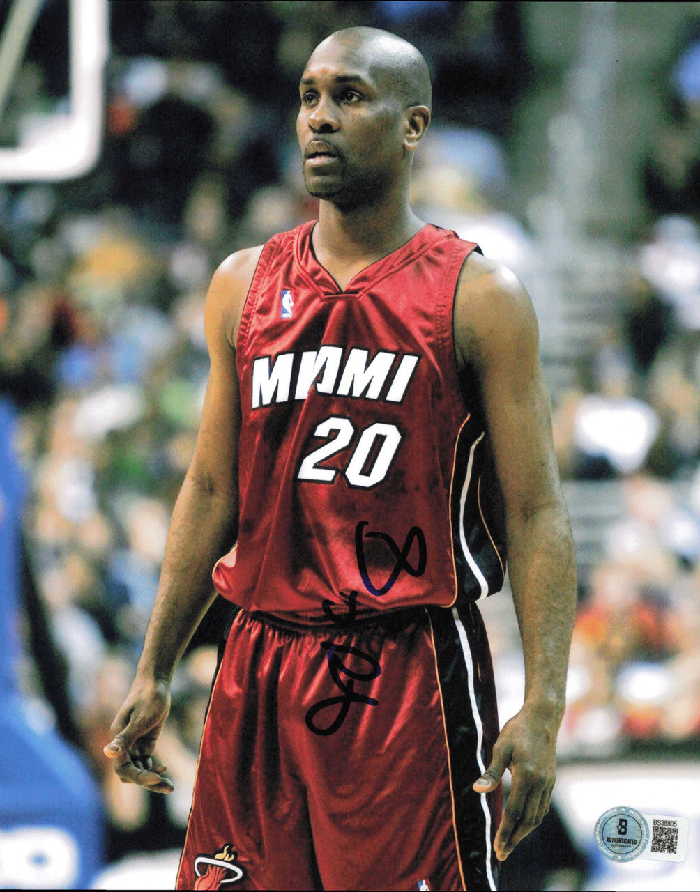 Gary Payton Autographed 8x10 Photo Miami Heat Beckett BAS QR #BS36805