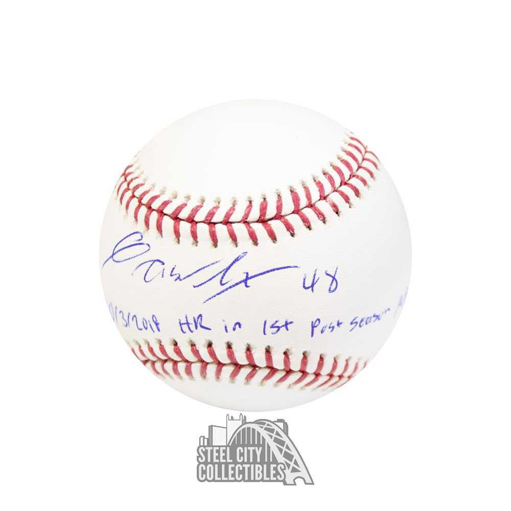 Gavin Lux 10/3/2019 HR In 1st Post Season AB Autographed Official MLB Baseball - PSA/DNA COA