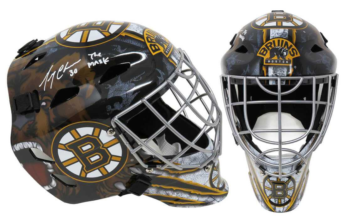 Gerry Cheevers Signed Boston Bruins Replica Goalie Mask w/The Mask - Schwartz Authenticated