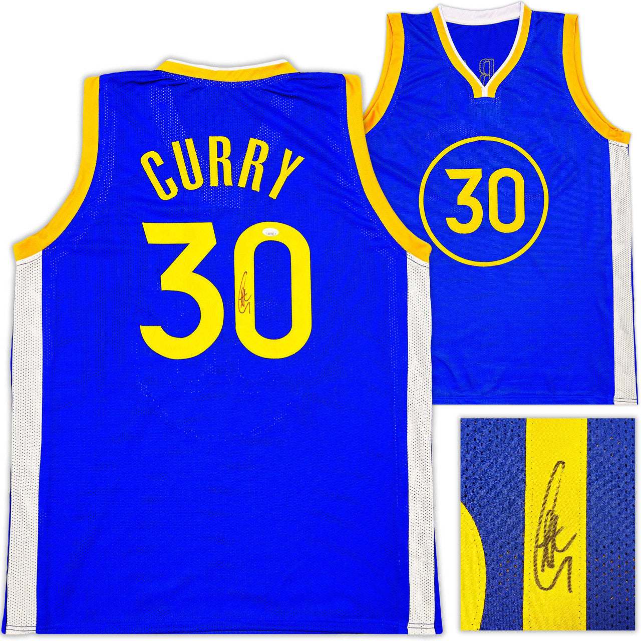 Golden State Warriors Stephen Curry Autographed Blue Basketball Jersey – JSA Authenticated