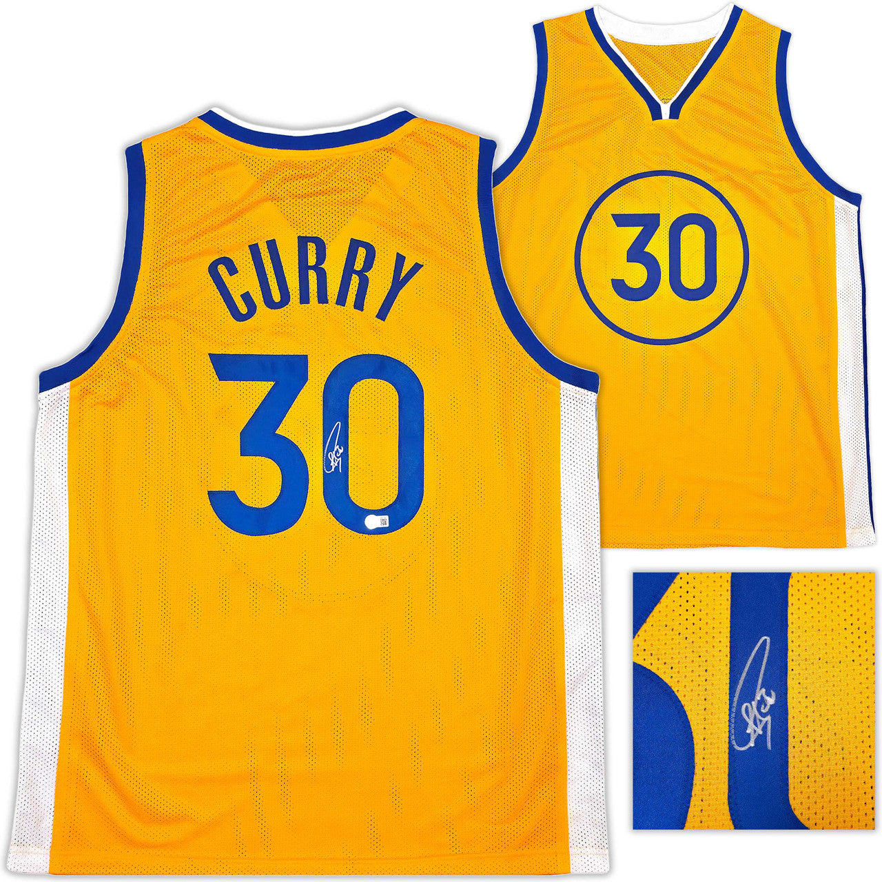 Golden State Warriors Stephen Curry Autographed Yellow Basketball Jersey – Beckett BAS Authenticated