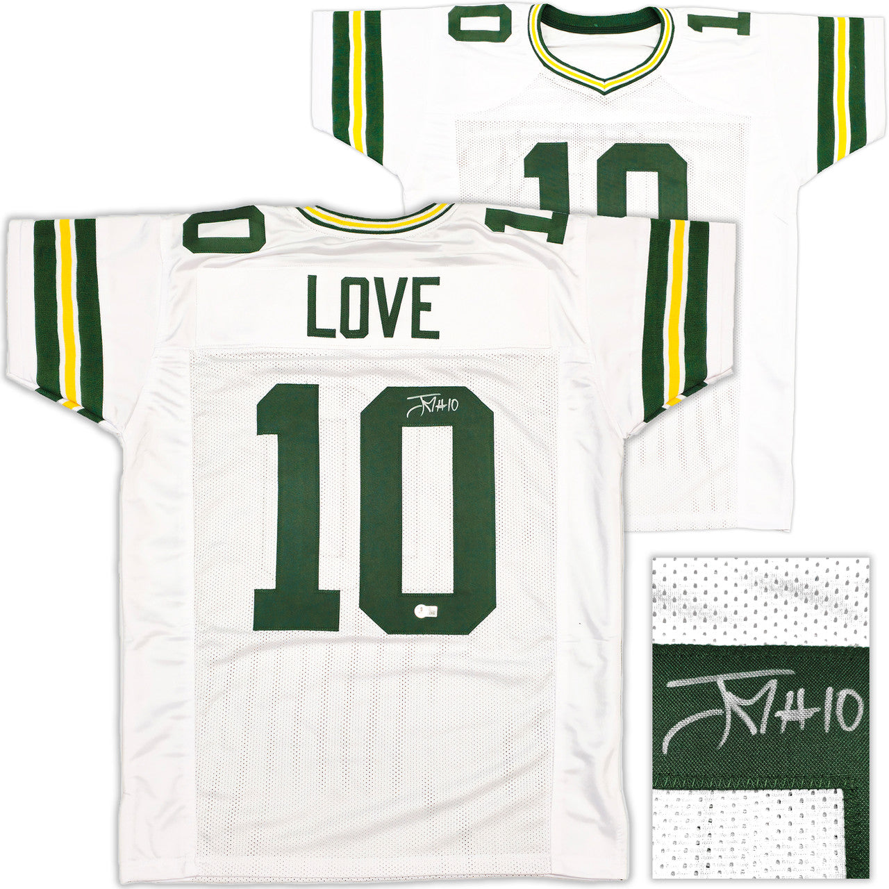 Jordan Love Signed Green Bay Packers White Jersey – BAS Witness