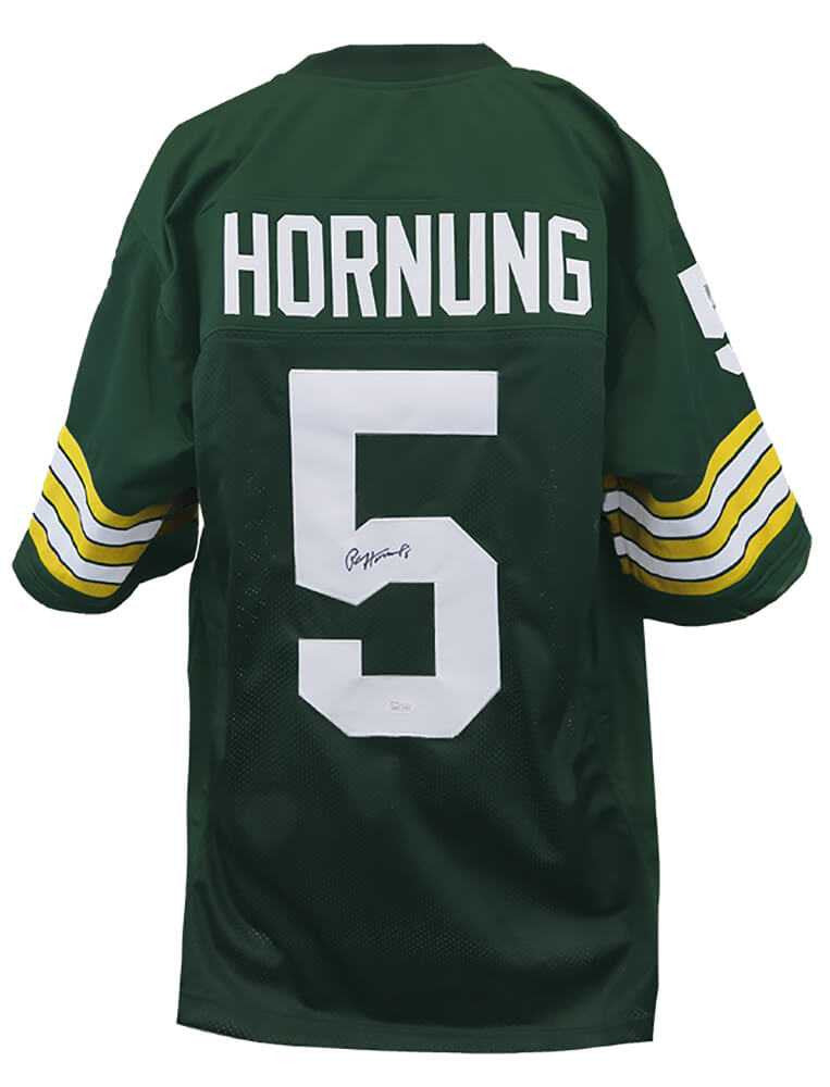 Paul Hornung Autographed Green Bay Packers Green Throwback Custom Jersey – JSA COA
