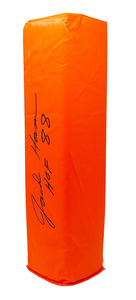 Jack Ham Autographed Pittsburgh Steelers Orange Endzone Pylon Inscribed "HOF '88" - Schwartz Authenticated