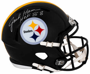 Jack Ham Autographed Pittsburgh Steelers Riddell Full-Size Speed Replica Helmet w/ "HOF '88" - Schwartz Authenticated