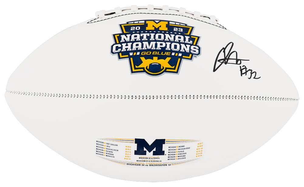 Jaylen Harrell Signed Michigan Wolverines 2023 Champions Football – Schwartz COA