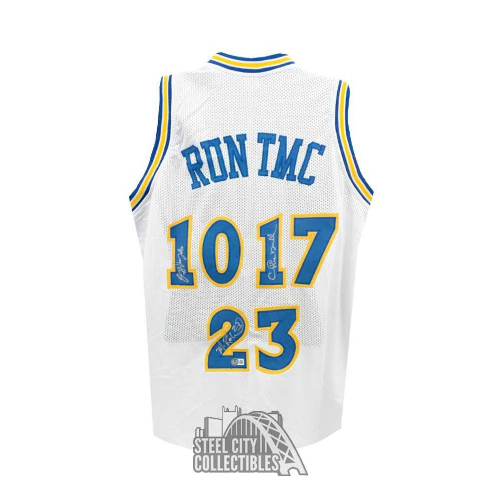 Hardaway, Richmond, Mullin Autographed Golden State RUN TMC Custom White Basketball Jersey - BAS