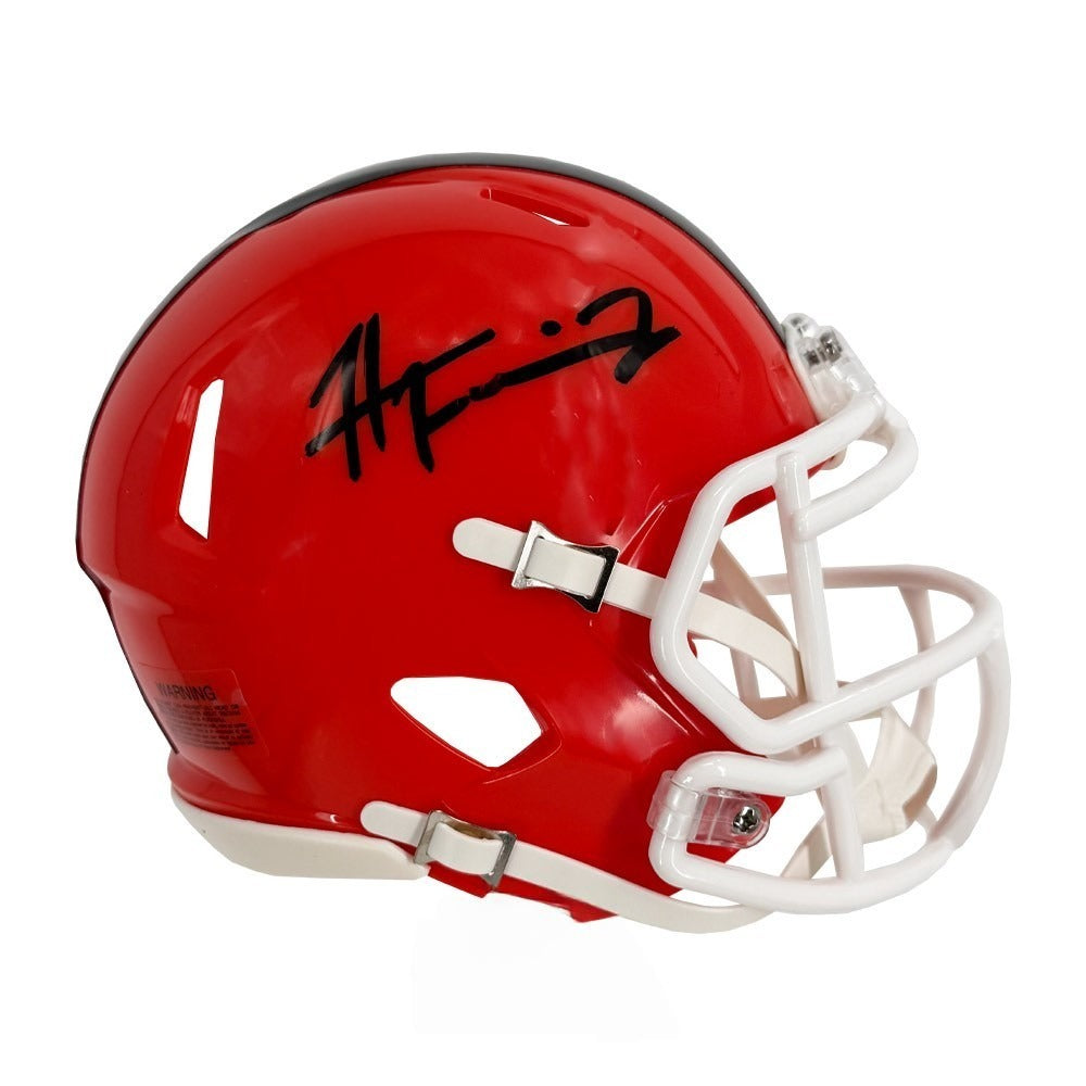 Harold Fannin Jr. Signed Cleveland Browns Speed Mini Helmet – JSA Certified