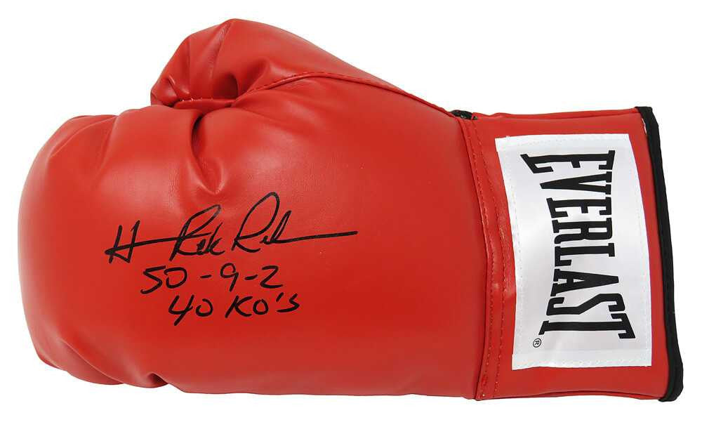Hasim Rahman Signed Everlast Red Boxing Glove w/50-9-2, 40 KO's - Schwartz Authenticated