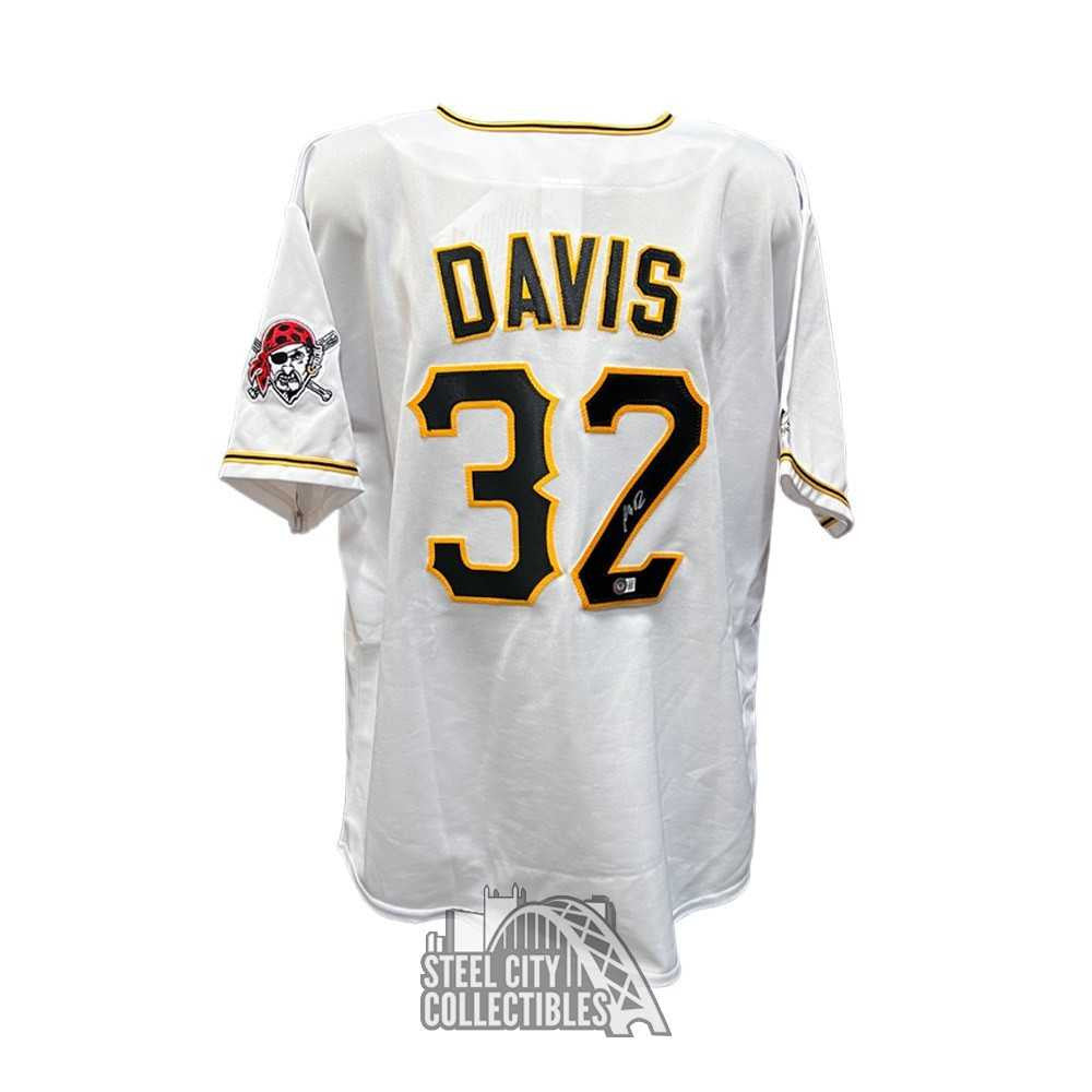 Henry Davis Autographed Pittsburgh White Majestic Replica Baseball Jersey - BAS