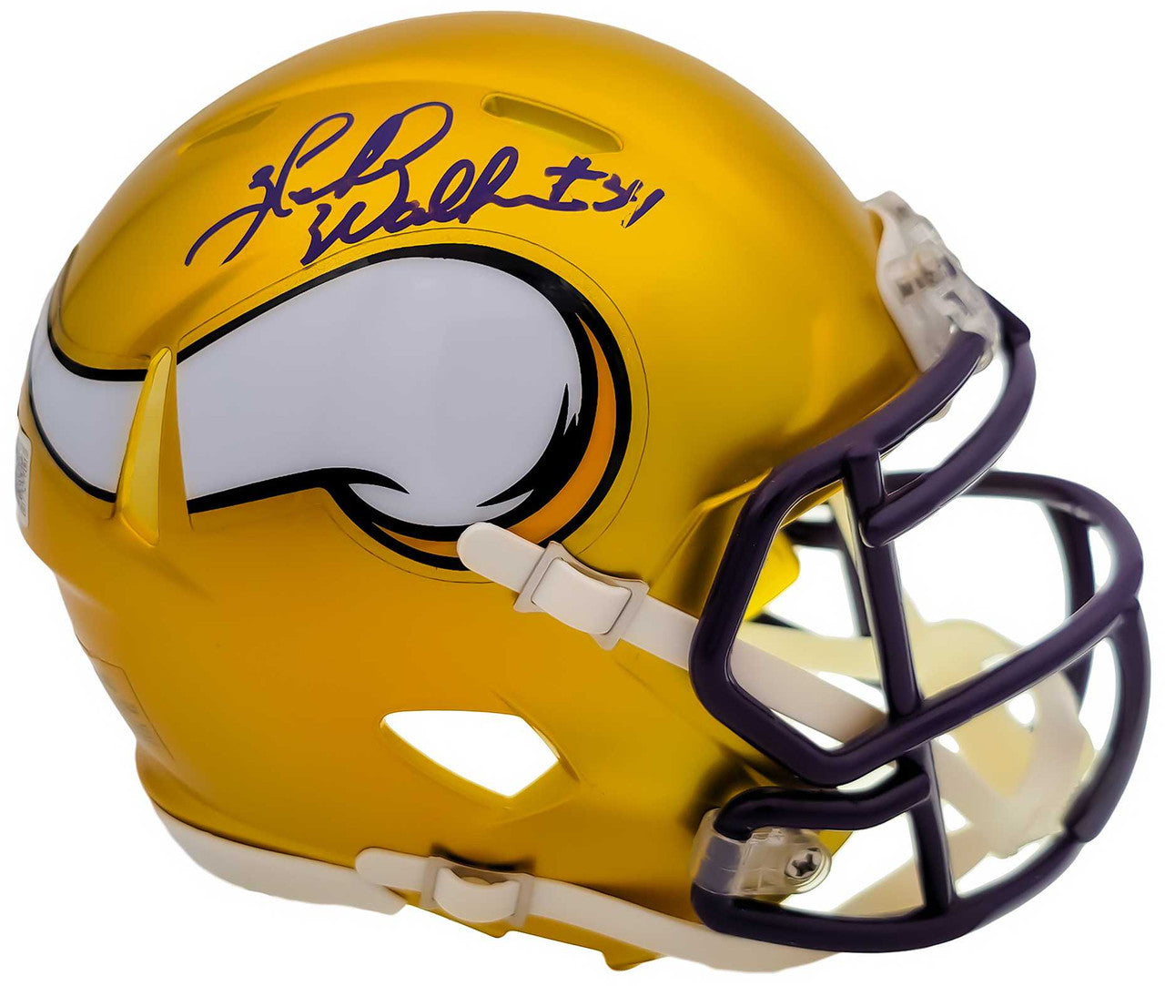 Herschel Walker Autographed Minnesota Vikings Flash Yellow Speed Mini Helmet Beckett BAS QR Stock #202149