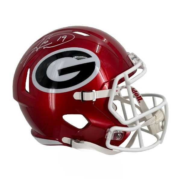 Hines Ward Autographed Georgia Flash Replica Full Size Football Helmet - BAS