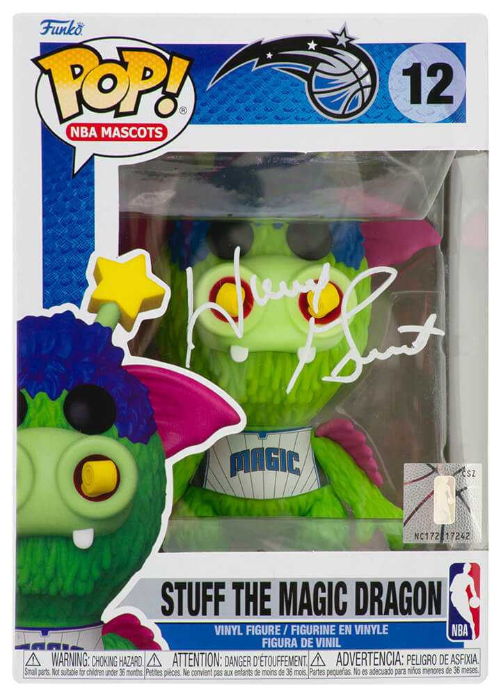 Horace Grant Signed Orando Magic 'Stuff The Magic Dragon' Mascot Funko Pop Doll #12 - Schwartz Authenticated
