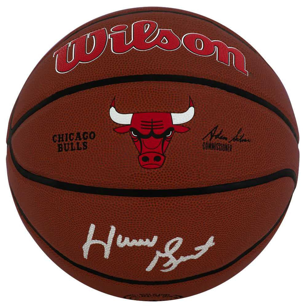 Horace Grant Signed Wilson Chicago Bulls Logo NBA Basketball - Schwartz Authenticated