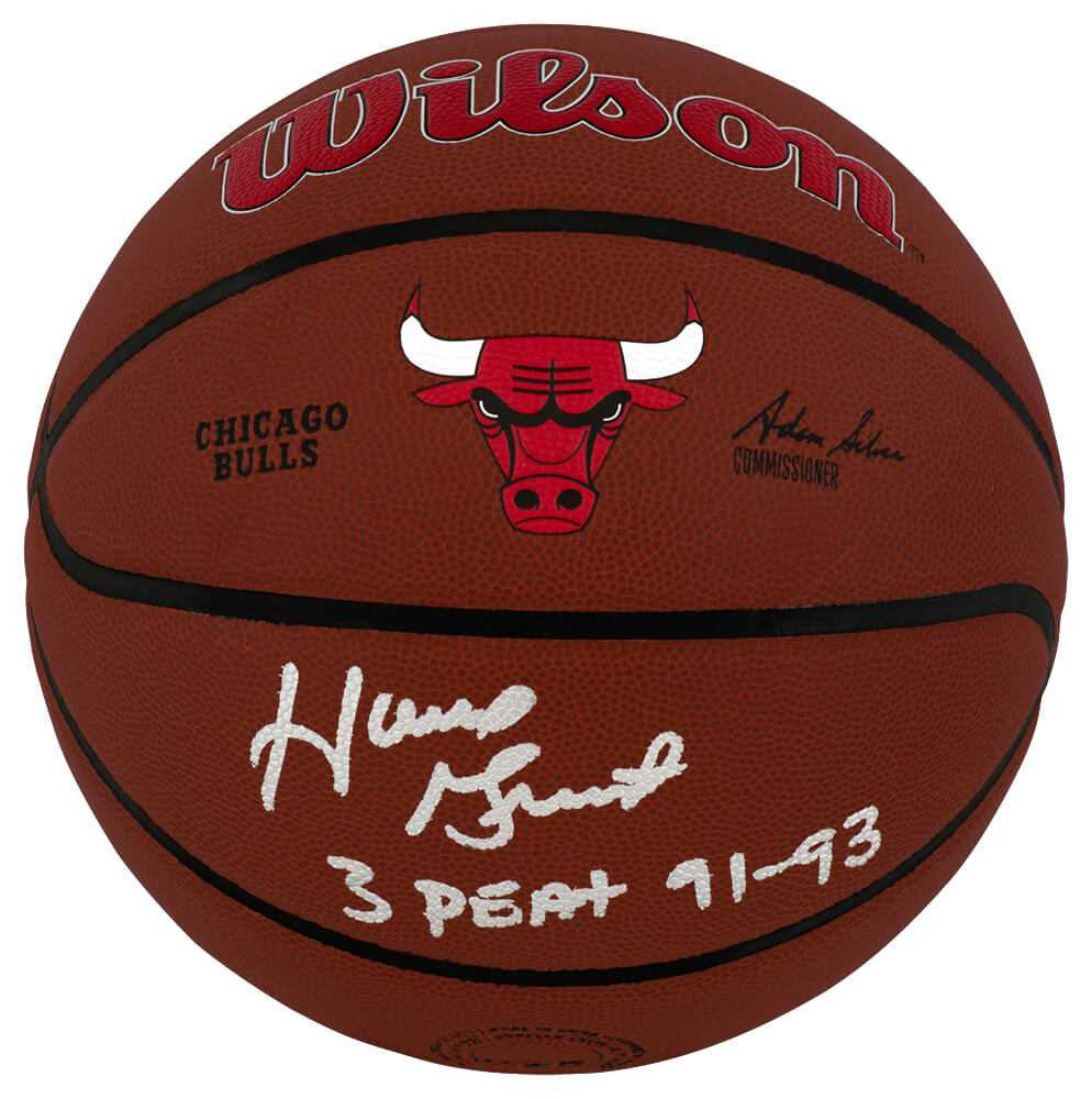 Horace Grant Signed Wilson Chicago Bulls Logo NBA Basketball w/3-Peat 91-93