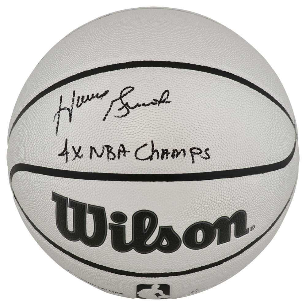 Horace Grant Signed Wilson Platinum Full Size NBA Basketball w/4x NBA Champ - Schwartz Authenticated