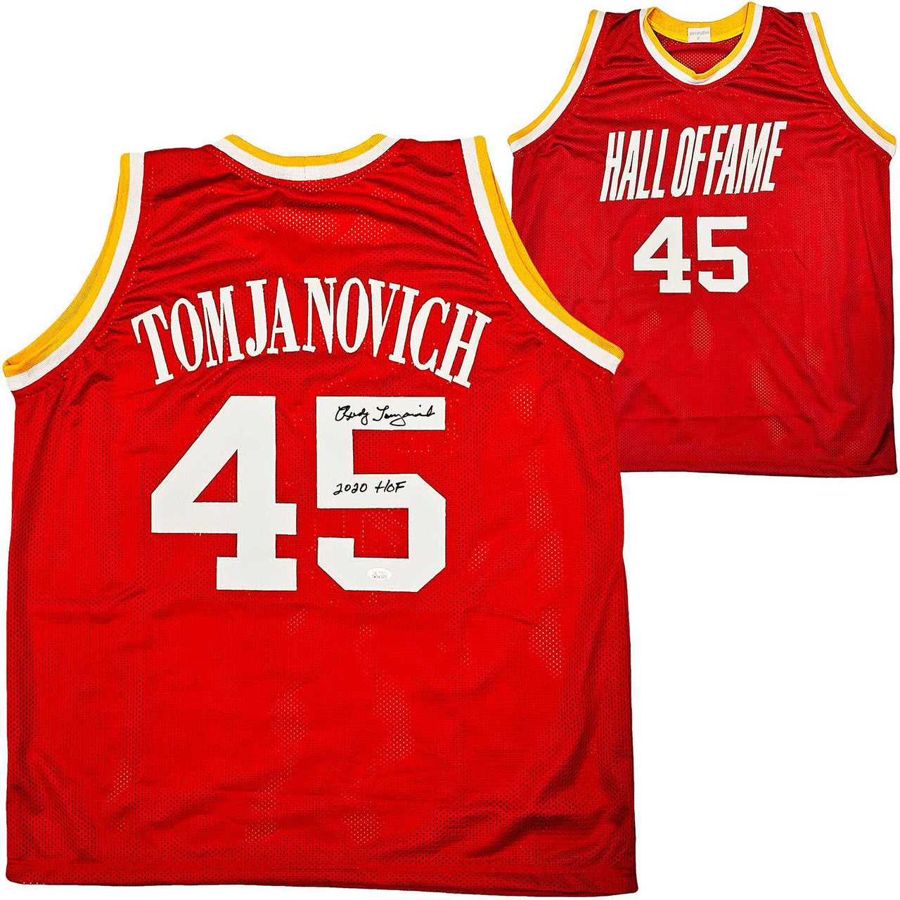 Houston Rockets Rudy Tomjanovich Autographed Red Jersey "2020 HOF" JSA Stock #215753