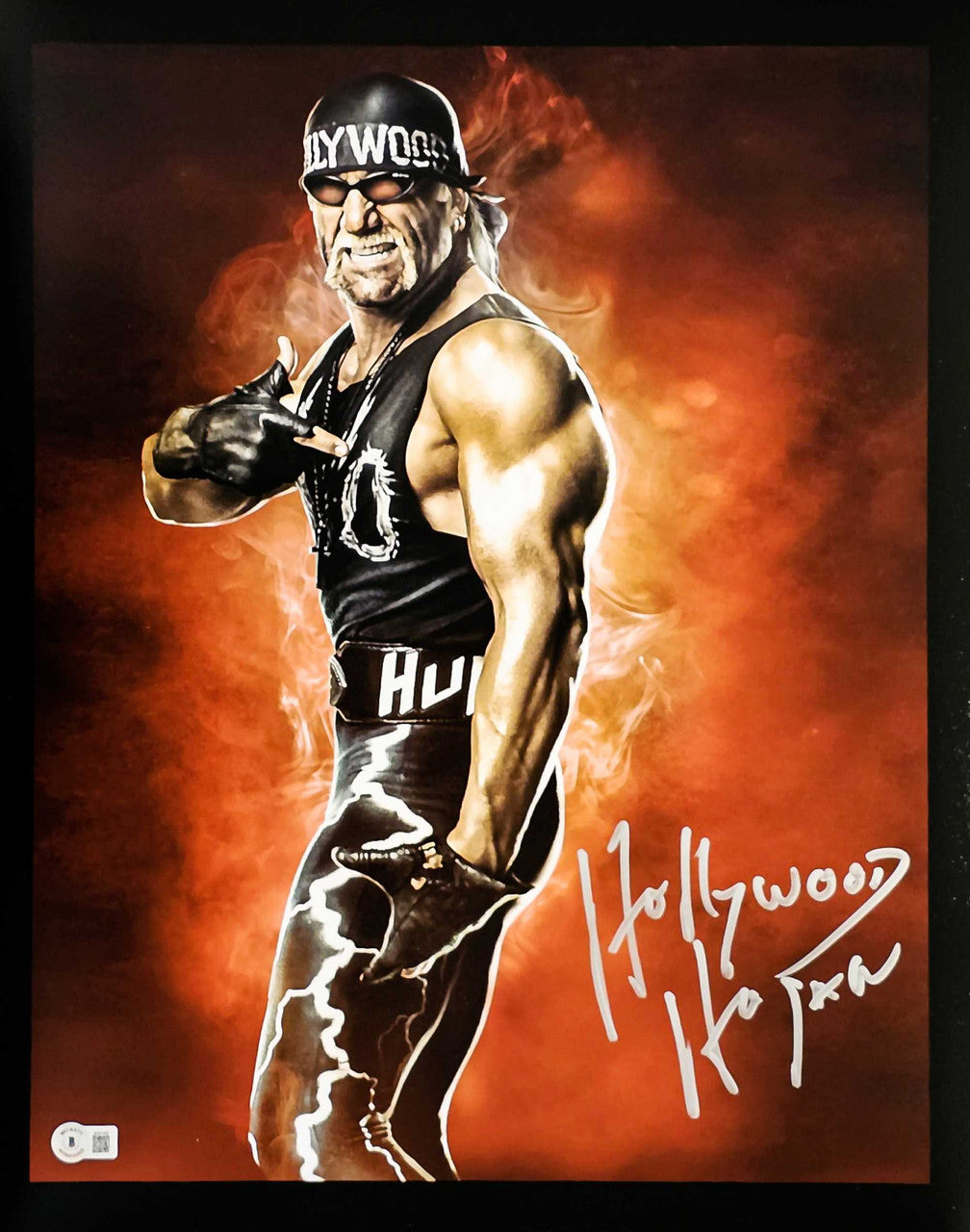 Hulk Hogan Autographed 16x20 WWE Photo – BAS QR!