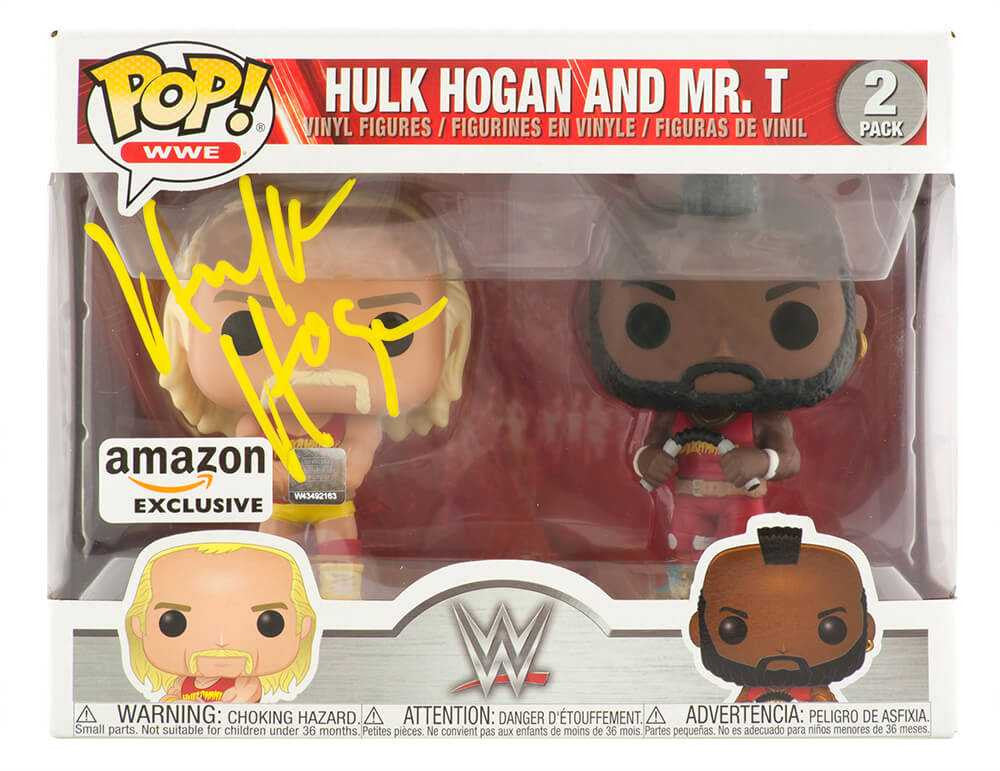 Hulk Hogan Signed WWE Hulk Hogan And Mr. T Funko Pop Figurine - Schwartz Authenticated