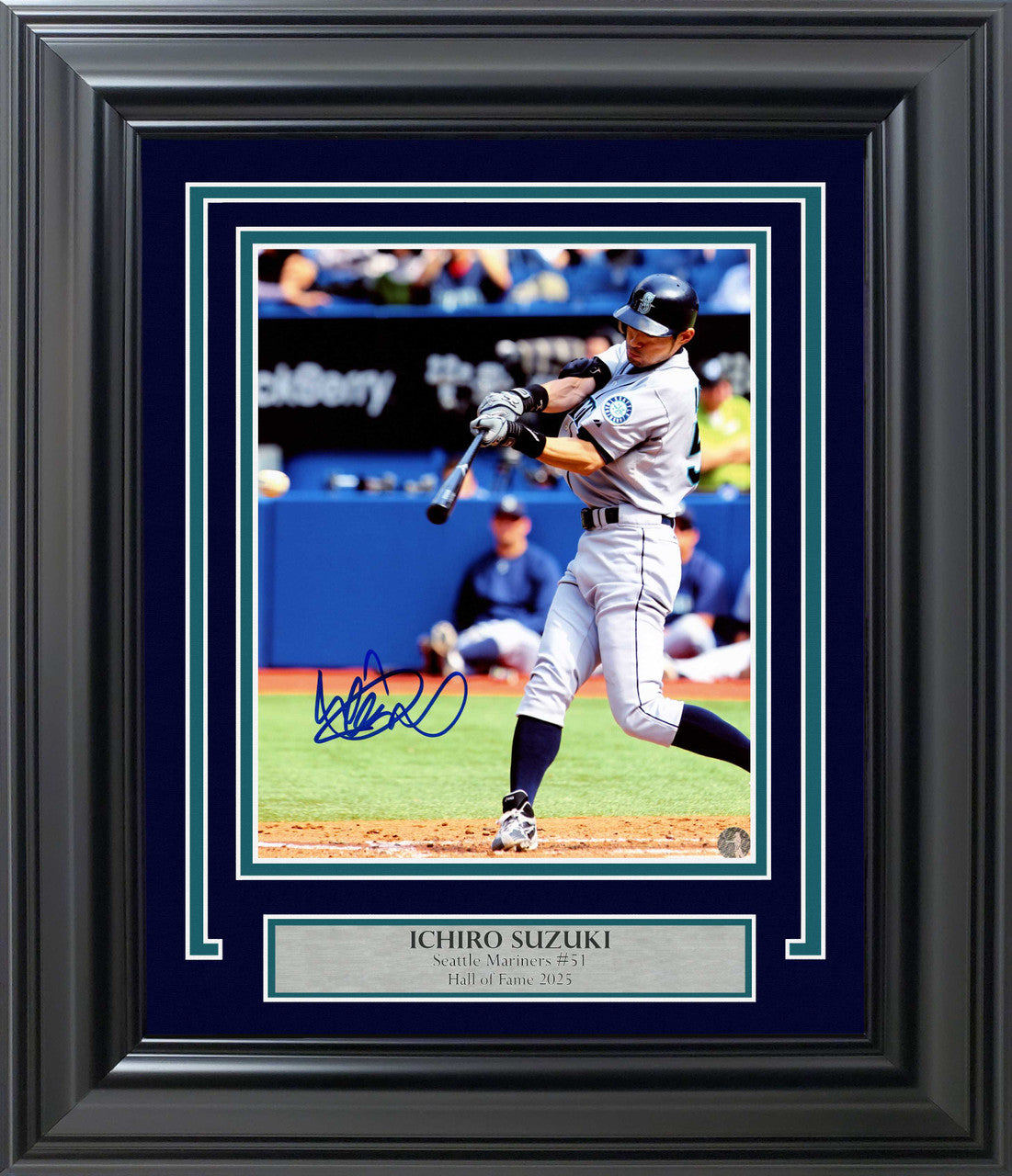 Ichiro Suzuki Autographed Framed 8x10 Photo – Seattle Mariners – IS Holo