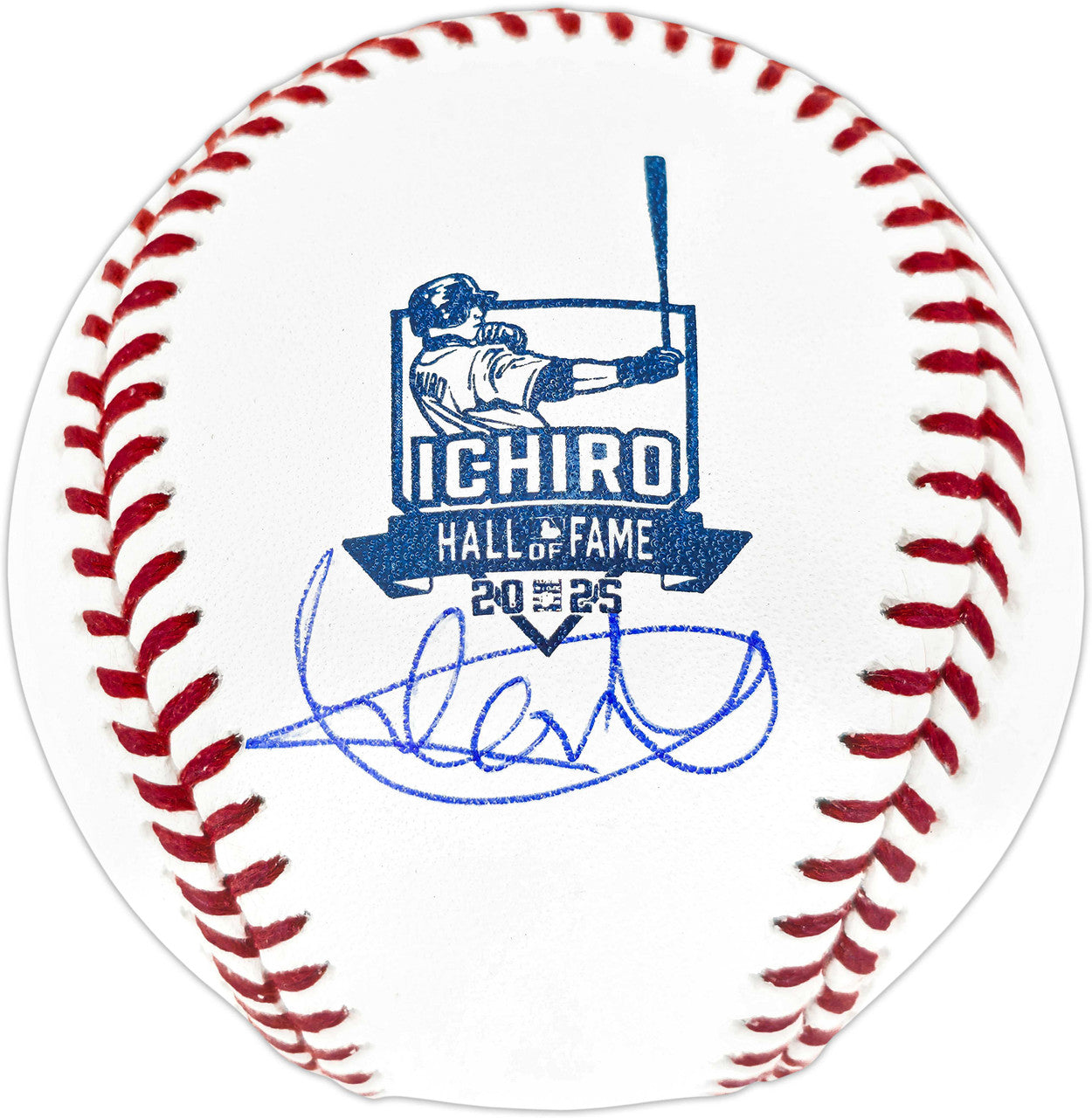 Ichiro Suzuki Autographed Hall of Fame Logo Baseball – Seattle Mariners – Beckett BAS Witness & Ichiro Holo