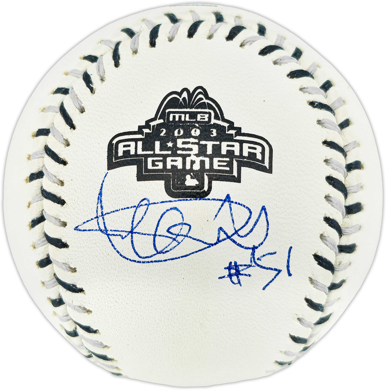 Ichiro Suzuki Autographed Official 2003 All Star Game Logo Baseball Seattle Mariners "#51" IS Holo & Beckett BAS Witness #2W996197