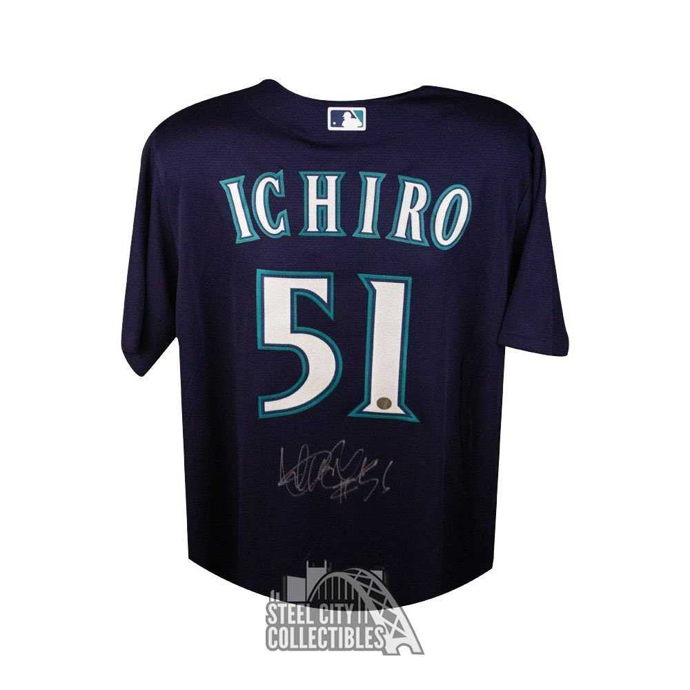 Ichiro Suzuki Autographed Seattle Mariners Majestic Baseball Jersey - Ichiro Hologram